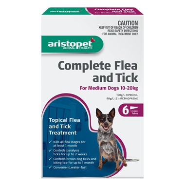 Flea and Tick spot on Treatment for Dogs 10kg to 20kg